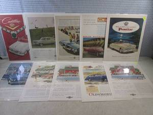 lot 118 image: (EC1) 10 Vintage Magazine Car Ads S...