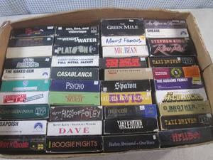 lot 131 image: (A-3) Box of Assorted VHS Movies...