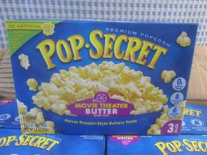 lot 223 image: (B-2) 6 Boxes of Pop-Secret Movie T...