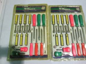 lot 3 image: Pair of 15pc screwdriver and but dr...