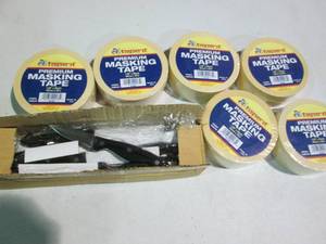 lot 60 image: 6-Rolls premium masking tape 1.89yd...