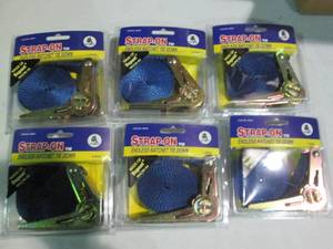 lot 71 image: 6pc 1in x 12ft endless ratchet tie ...