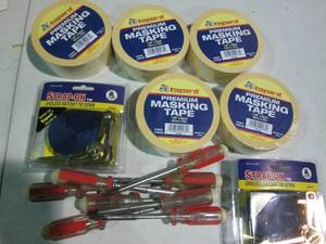 lot 87 image: 5-Rolls premium masking tape 1.89yd...