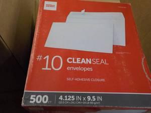 lot 19 image: 500 Clean Seal #10 Envelopes...