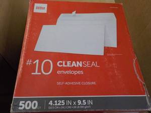 500 Clean Seal #10 Envelopes...