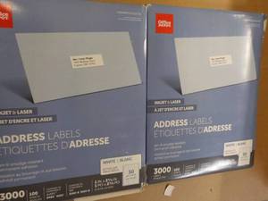 lot 22 image: 6000 Office Depot Address Labels Wh...