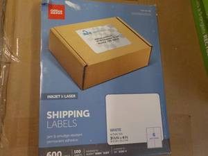 lot 23 image: 600 Office Depot Shipping Labels Wh...