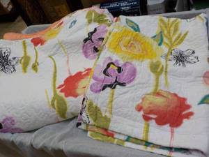 lot 52 image: Twin Size Bedspread, and 2 Shams...