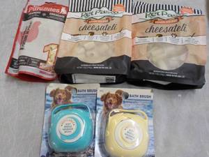 lot 91 image: Dog Food and Bath Brushes...