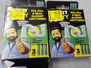 lot 120 image: 4 Mighty Putty Bonding Epoxy Sticks...