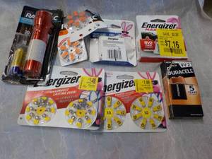 lot 121 image: Batteries and Flashlight...