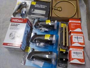 lot 122 image: Faucets, Door and Drawer Handles, a...