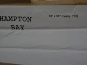 lot 143 image: Hampton Bay 18 x 98 Grey Pantry - ...