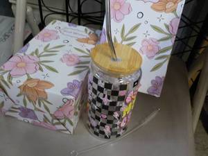 lot 158 image: 2 Best Wishes Covered Glasses...