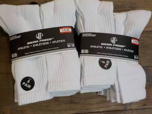 lot 192 image: 12 Pair Wear Proof Athletic White S...