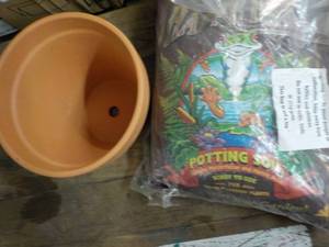 lot 281 image: Potting Soil and Planter...