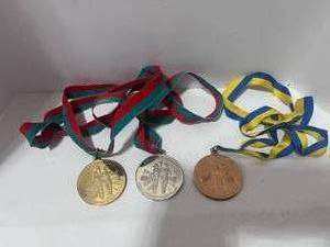 lot 41 image: 3 Special Olympics Metals Gold, Silver and Bronze