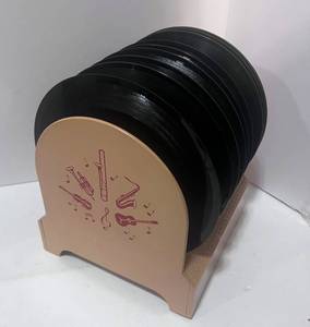lot 30 image: MCM Record Holder for 45s Plastic wRecords