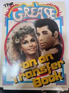 RARE 1978 Grease Iron On Transfer Book Complete Never Used