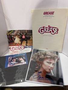 lot 83 image: Two Autographed Grease Photos, Advertising Piece and Sheet Music