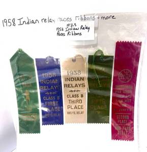 lot 108 image: 1958 Indian Relay Races Ribbons