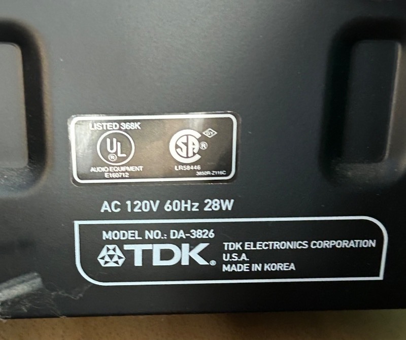 BD - TDK DA-3826 Digital Audio CD Recorder with Manual for Sale in