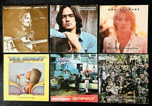 lot 116C image: AT - Collection of 6 Classic Rock Vinyl Records - James Taylor, Rod Stewart, Stray Cats