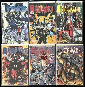lot 243C image: AT - StormWatch Comic Book Lot Issues 1, 2, 3, 4, 18, and 19
