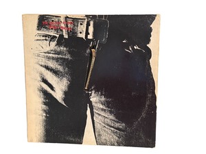 lot 17J image: BD - The Rolling Stones Sticky Fingers Vinyl LP with Zipper Cover, 1974 ATCO Pressing