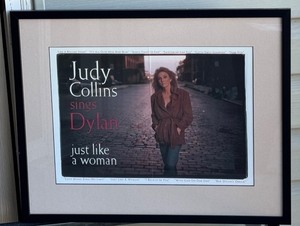 lot 57J image: BD - Framed Judy Collins Signed Sings Dylan Just Like A Woman Poster