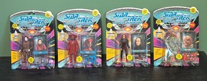 lot 50C image: AT - Set of 4 Star Trek The Next Generation Action Figures Sealed