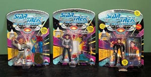 lot 137R image: AT - Set of 3 Star Trek The Next Generation Action Figures