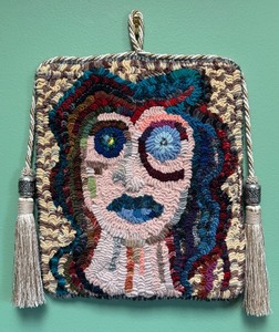 lot 144R image: AT - January Hooked Wall Art on Linen by Kris Wiinikainen