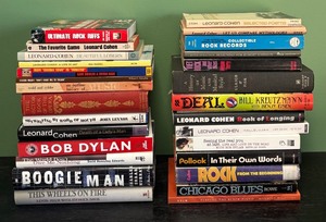 lot 152R image: AT - Collection of Music and Musician Themed Books including Leonard Cohen, Bob Dylan and More