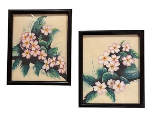 lot 192R image: AT - Pair of Framed Hall Floral Prints