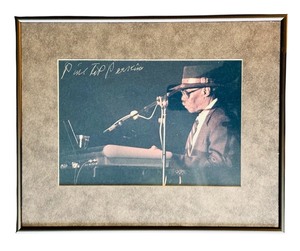 lot 181H image: BD - Framed 12x15 Signed Photo of Pinetop Perkins