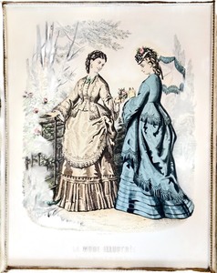lot 236H image: BD - Framed La Mode Illustree Vintage Paris Fashion Print