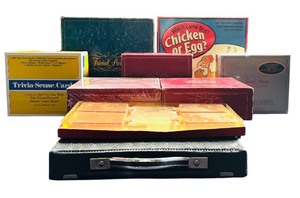 lot 305H image: BD - Game Lot Including Vintage Mahjong, Palabra, Trivial Pursuit Editions, and Board Games