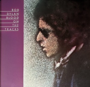 lot 319H image: BD - Framed Bob Dylan Blood on the Tracks Album Cover Art 24 in. Square