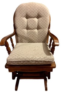 lot 321H image: A - Vintage Town Square Furniture Glider Rocker Chair with Cushions