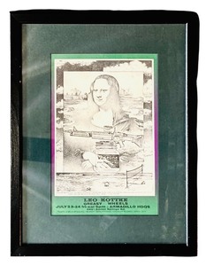 lot 336H image: BD - Vintage Framed Leo Kottke Concert Poster Signed by Pinetop Perkins