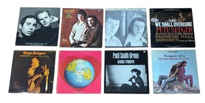 lot 208P image: RB - Collection of 8 Vinyl Record Albums Including Simon & Garfunkel, Pete Seeger, Patti Smith Group and More