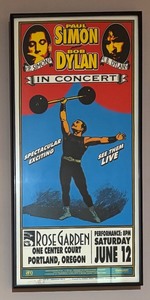 lot 255P image: O - Paul Simon and Bob Dylan Concert Poster
