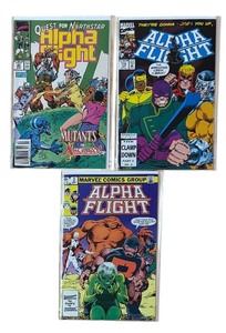 lot 206P image: CB - Set of 3 Marvel Alpha Flight Comic Books