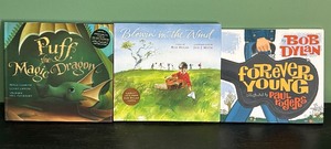 lot 289C image: BD - Set of 3 Illustrated Childrens Books with CDs Featuring Music by Peter Yarrow and Bob Dylan