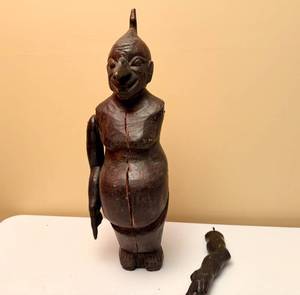 lot 37 image: Wooden Tribal Art Statue