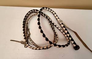 lot 2 image: Braided Leather Whip