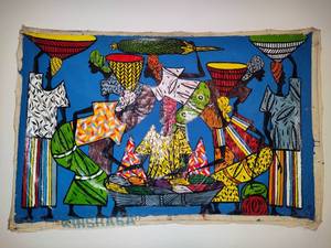 lot 3 image: African Painted Stoly Cloth