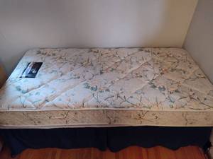 lot 64 image: Twin Beautyrest Mattress & Box Spring