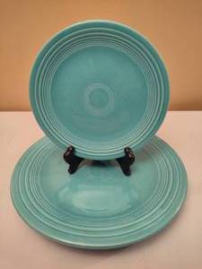 lot 111 image: Turquoise Fiesta Dinner & Salad Plates